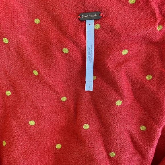 FREE PEOPLE All Yours Polka Dot, Tie Front Mini Dress - Picture 3 of 4